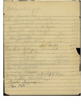 "Tickets for the Banquet" List by Unknown